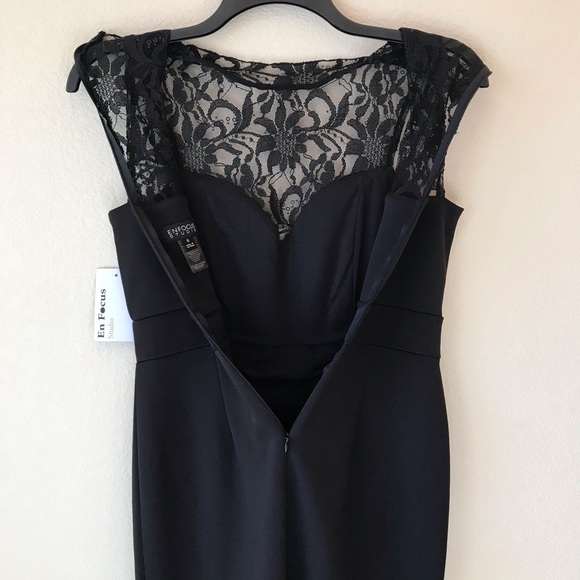 Enfocus Studio Black Sleeveless Dress Lace Necklin - Picture 7 of 7